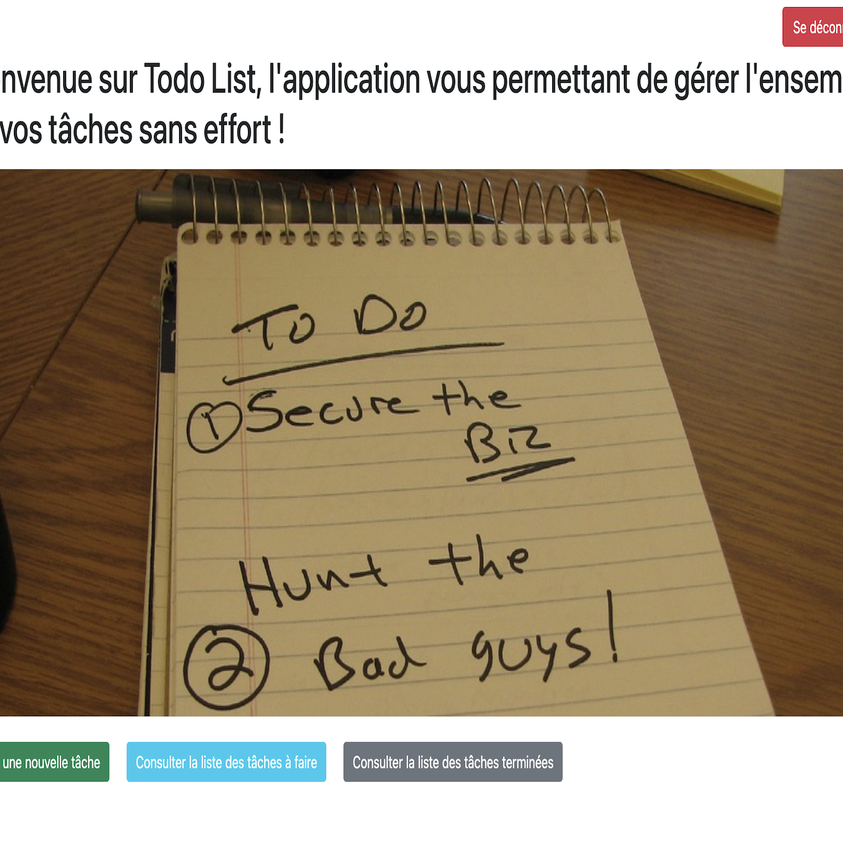 Projet de liste de tâche développé avec Symfony 6 par Killian Filâtre, développeur web à Caen